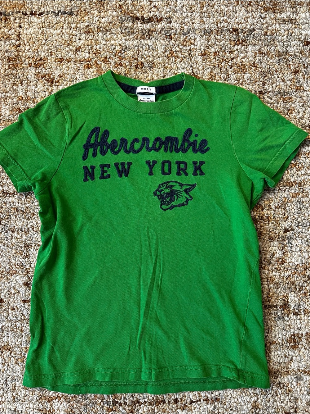 Abercrombie Muscle New York Green Logo Tee